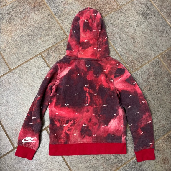 Nike Red and Black Swirl Hoodie - Picture 3 of 4